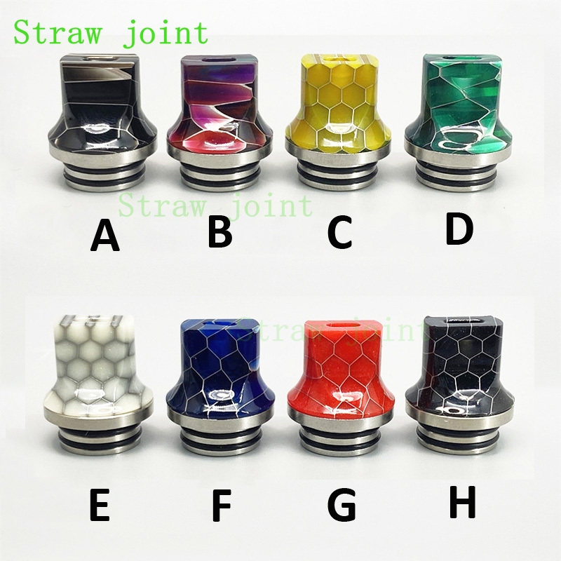Drip Tip Resin - ข้อต่อหลอดสแตนเลสปากแบน810 1ชิ้น