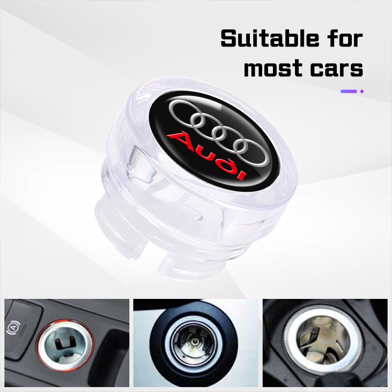 Vape Decoration - ฝาครอบที่จุดบุหรี่ในรถยนต์ ฝาครอบกันฝุ่น อุปกรณ์ตกแต่ง สำหรับ Audi A1