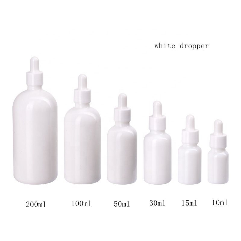 Juice Bottle Dropper - ขวดสีขาวพอร์ซเลนแก้ว5-100ML แบบพกพา Empty Skin Care Eliquid