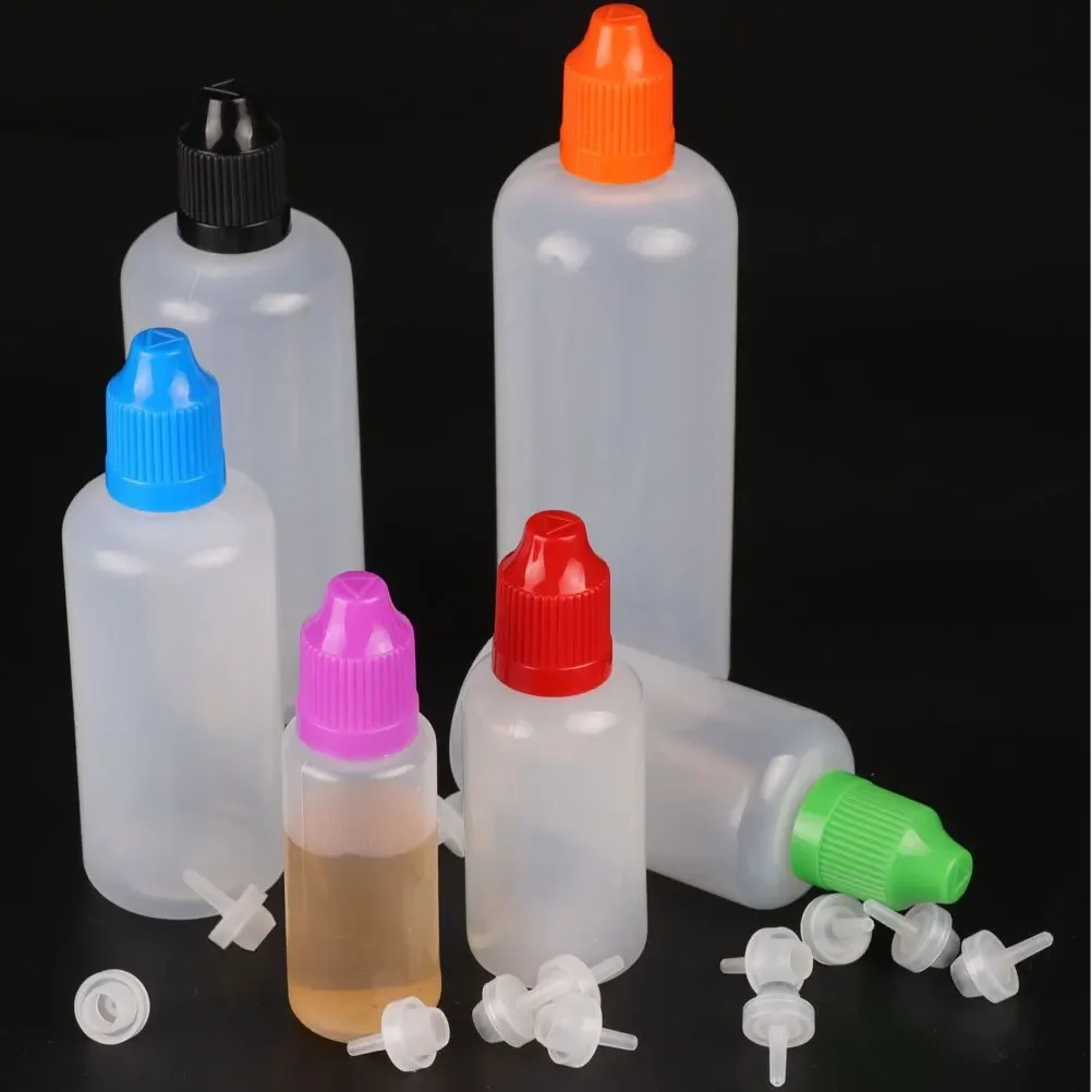 Juice Bottle Dropper - 5pcs 3/5/10/15/20/30/50/60/100/120ml พลาสติกน้ําผลไม้ Dropper ขวด PE