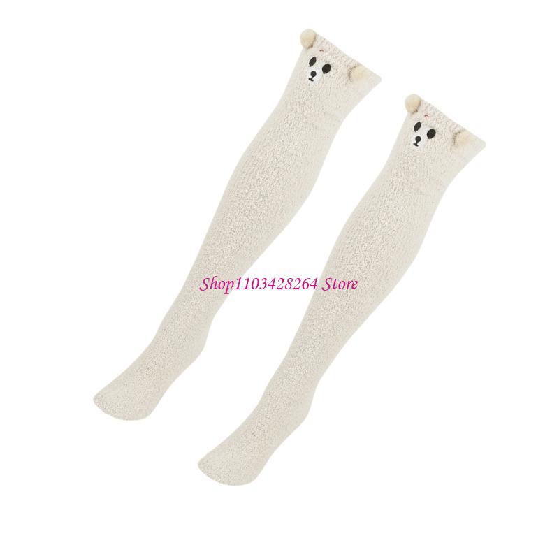 Cotton Wick Organic - Comfort Winter Home ถุงเท้ายาวถึงเข่าอบอุ่นถุงเท้าระบายอากาศแบบนุ่ม