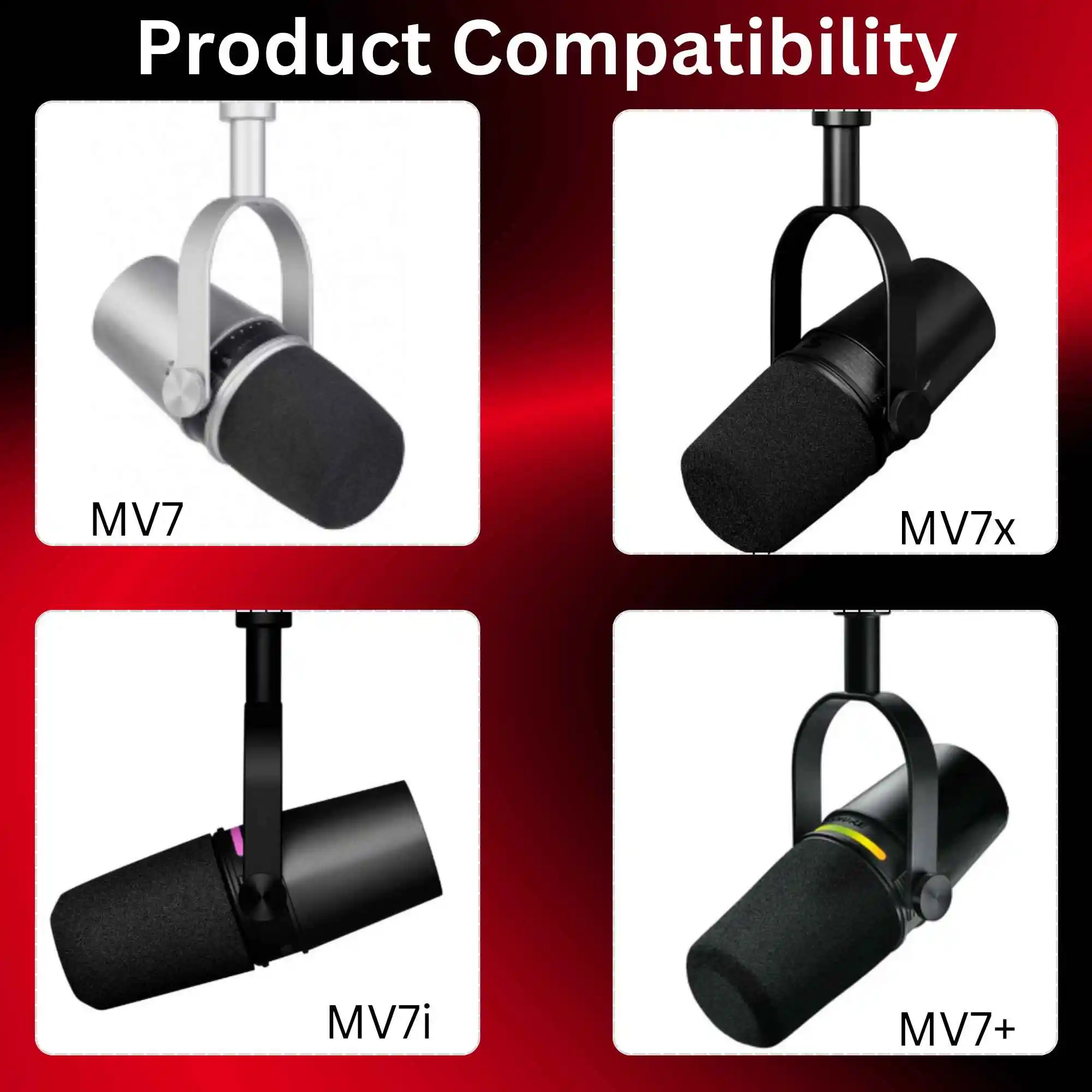 แผ่นกรองเสียงแบบโฟมสำหรับไมโคร - Shure Mic Mv7 บทวิจารณ์และราคา