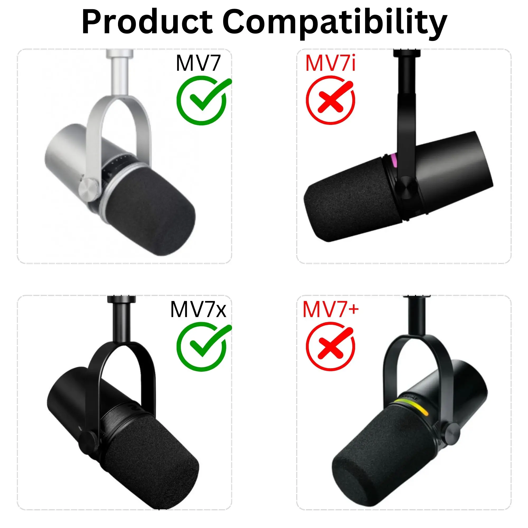 แผ่นโฟมกันลมสำหรับไมโครโฟน MV7 - Shure Mic Mv7 บทวิจารณ์และราคา