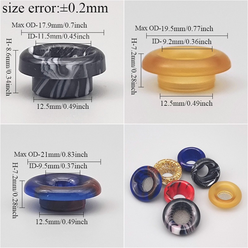 1PC 810 สไตล์สั้นเรซิ่นหยดหัวฉ - Drip Tip Resin บทวิจารณ์และราคา