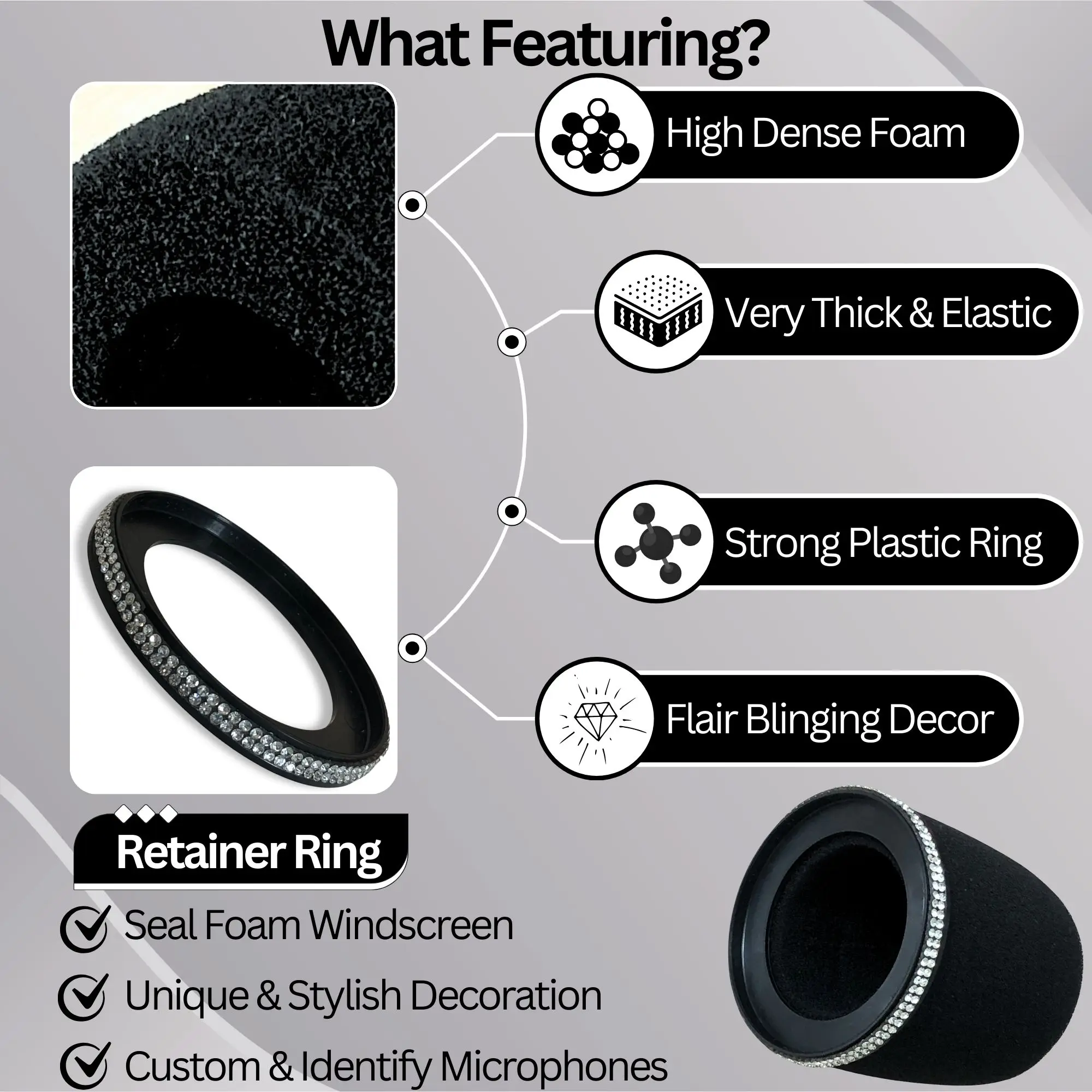 ฟองน้ำกรองเสียง Sparkly MV7 สำ - Shure Mic Mv7 บทวิจารณ์และราคา
