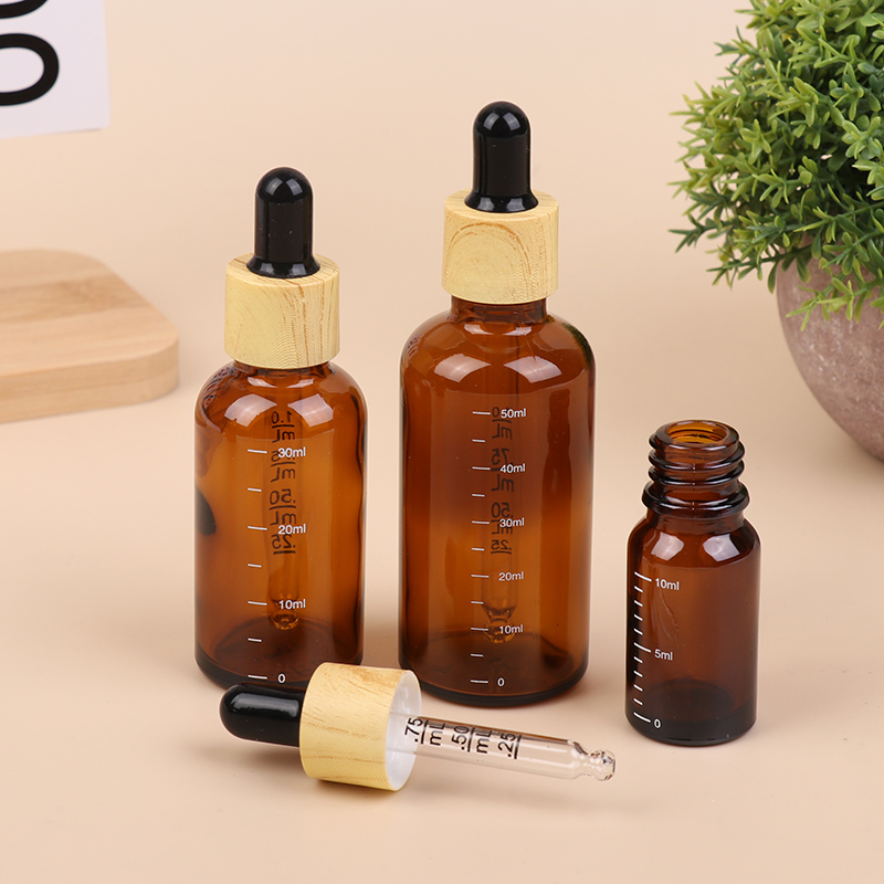 ขวดแก้วสีชาแบบเติมได้ขนาด 5 มล - Juice Bottle Dropper บทวิจารณ์และราคา